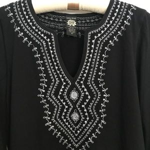 Lucky Embroidered Cotton Tunic